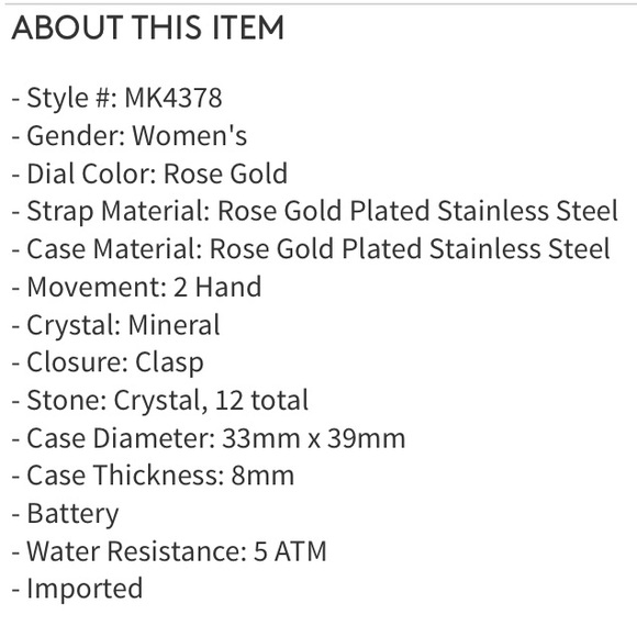 New Michael Kors rose gold women watch - Picture 8 of 8